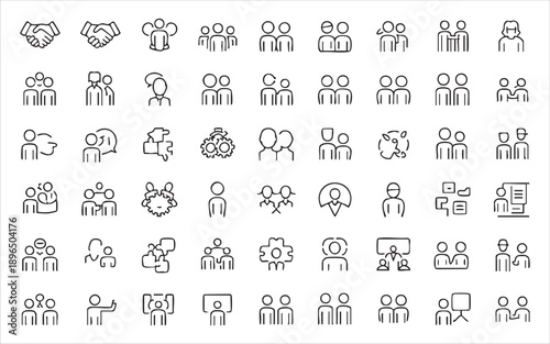 Teamwork  and cooperative work symbol