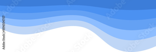 Abstract curved divider with elegant blue wave flow. Digital design element for modern interfaces and UI graphics.