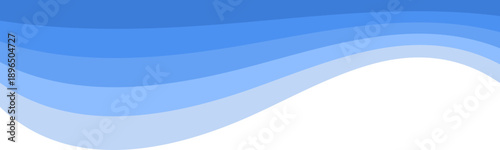 Modern wave divider with elegant curved lines in blue tone. Minimal separator for contemporary web and app design.