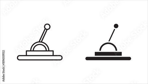 Lever icon vector isolated on white background, Lever transparent sign , sign and symbols in thin linear outline style