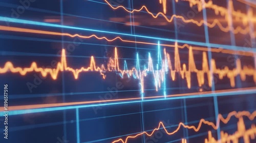 Medical monitor display of vital signs data and graphic representation