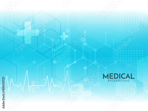 Abstract medical research concept background with cardiograph
