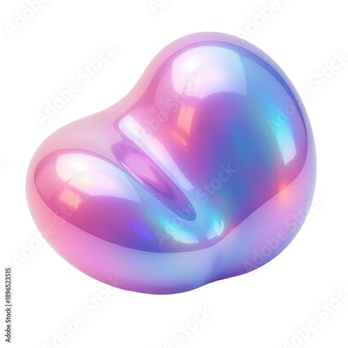 A heart-shaped object on a white background