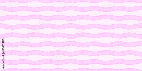 Stripe pattern baby watercolor wave with seamless tablecloth stripes, line and pink cloth for a white gingham plaid checker background. Cute pastel print with striped vertical check and wavy