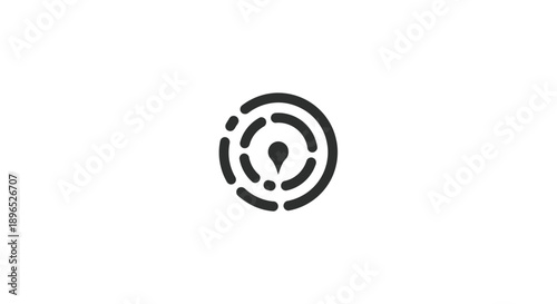 Minimalist Location Pin Icon Design Element.