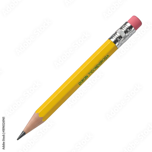 Dixon ticonderoga yellow pencil with pink eraser