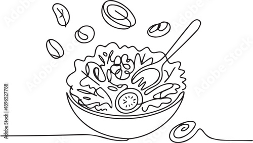 A bowl of cereal with fruit and nuts being eaten with a spoon from a top-down view