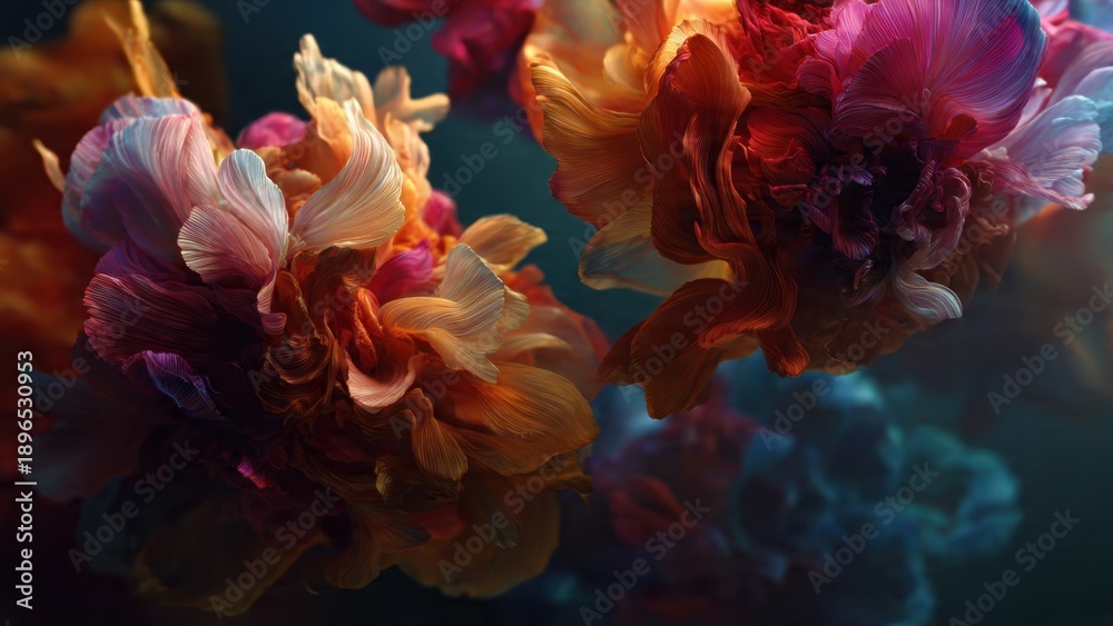 Obraz premium Abstract Colorful Floral Arrangement
