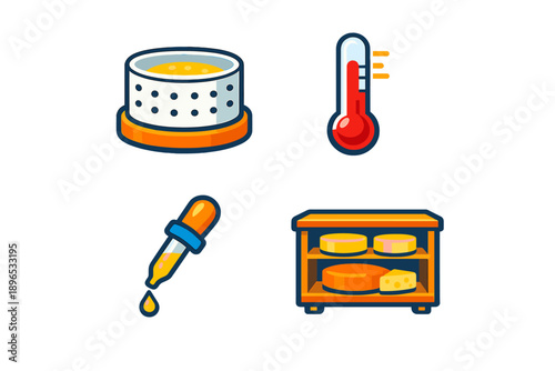 Methods for measuring food temperature and preparing cheese in a kitchen setting during daylight hours