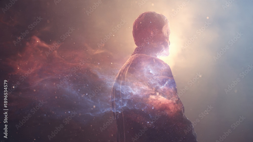 Obraz premium Cosmic Being Contemplates Existence