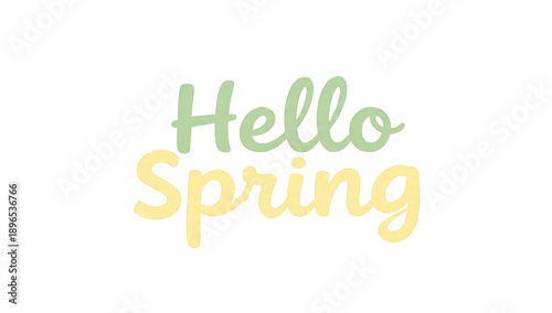 Obraz na płótnie Hello Spring typography design element