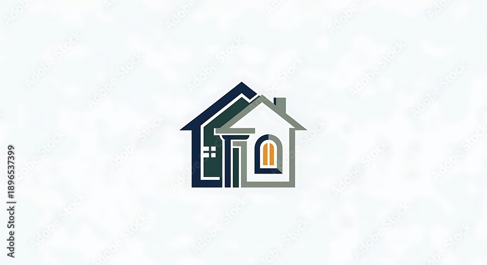 Fototapeta premium Simple Modern House Icon Design.