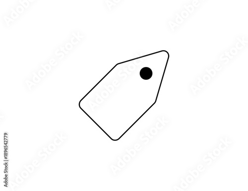 Empty Price Tag Label Shopping Sale Outline Icon