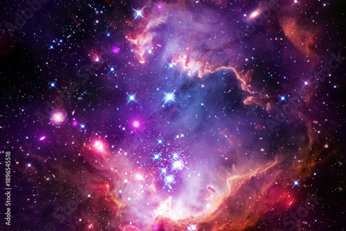 Beautiful, bright, cosmic nebula. Elements of this image furnished by NASA