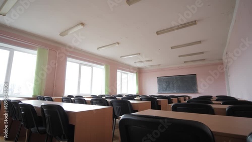Empty Classroom, Lecture Hall at College, University, School
