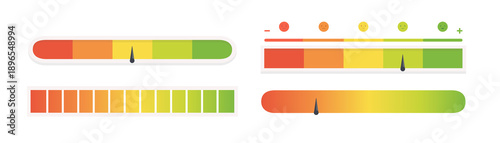 Tableau sur toile Customer satisfaction level meter