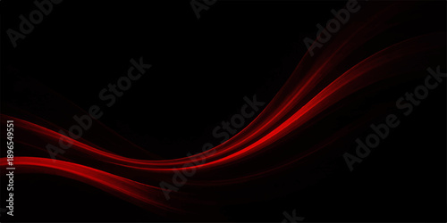 Red abstract background featuring a futuristic motion wave design with a flow of light and energy lines creating a textured fractal pattern for a modern artistic backdrop