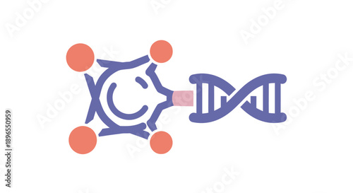 Molecular structure of DNA helix model.
