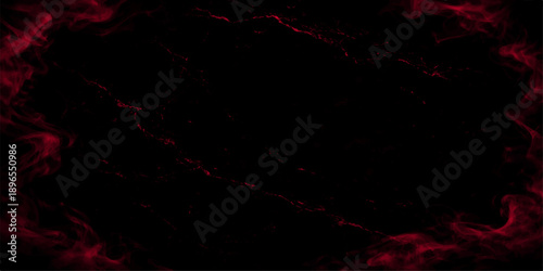 A dynamic red and black abstract background featuring motion-blurred smoke and fire textures with energy flow patterns and dark grunge explosions for a creative wall illustration