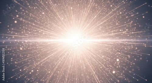 Dynamic Burst of Starlight Sparkle and Illuminated Lens Flare Abstract Art.
