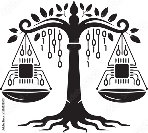 Artificial intelligence tree scales balancing digital data circuits