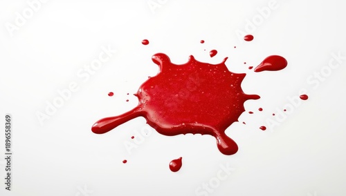 Red blood seep on white surface