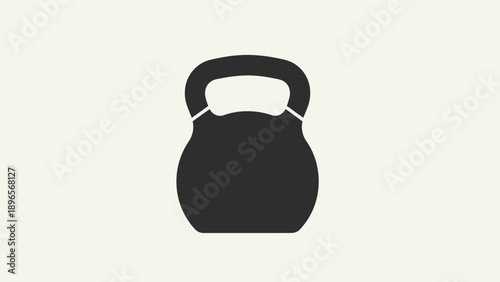 Minimalist kettlebell icon for fitness and gym concepts.