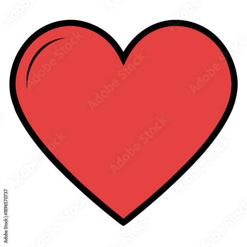 vector illustration of red heart