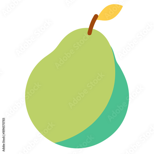 pear on a white background