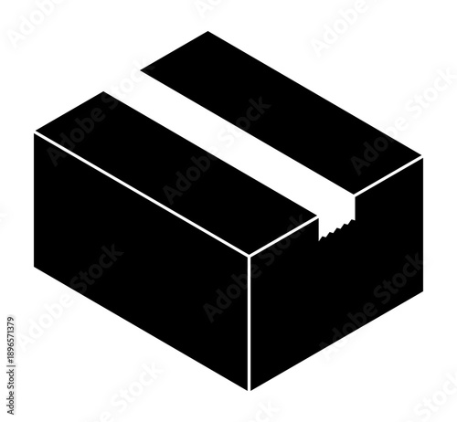 段ボール箱のシルエット