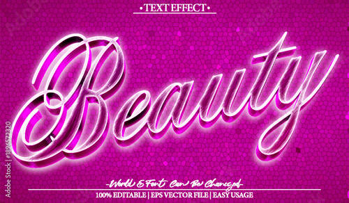  Beauty Glamour Elegant Luxury Shine Vector Fully Editable Smart Object Text Effect
