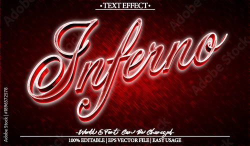  Inferno Fire Flame Blaze Heat Vector Fully Editable Smart Object Text Effect
