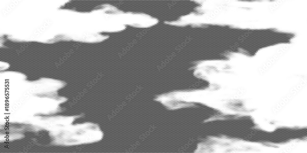 Fototapeta premium Vector halftone abstract sphere of black random dots on white background, spot of circles, vector design element.