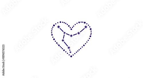 Heart Shaped Constellation Star Pattern.