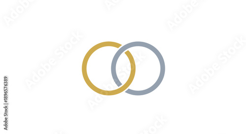Two overlapping colored circular rings.