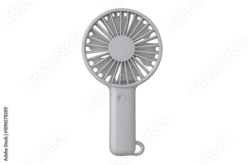 Gray portable handheld mini electric fan cooling device