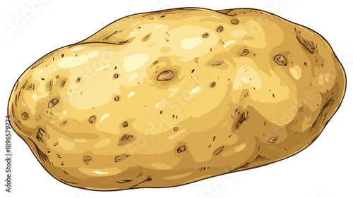 Cute Potato Cartoon Style Vector Illustration for Designs and Projects