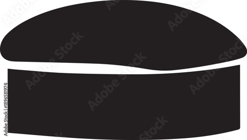 Minimalist Japanese Nigiri Sushi Silhouettes for Seafood Restaurant Logo.eps