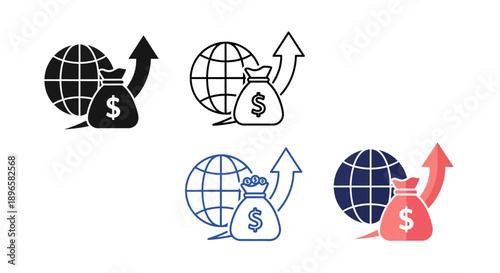 Various people pushing shopping carts with graphs and stars, icons mix sheet style, vector illustration