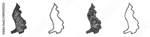 Sketch Liechtenstein map design set