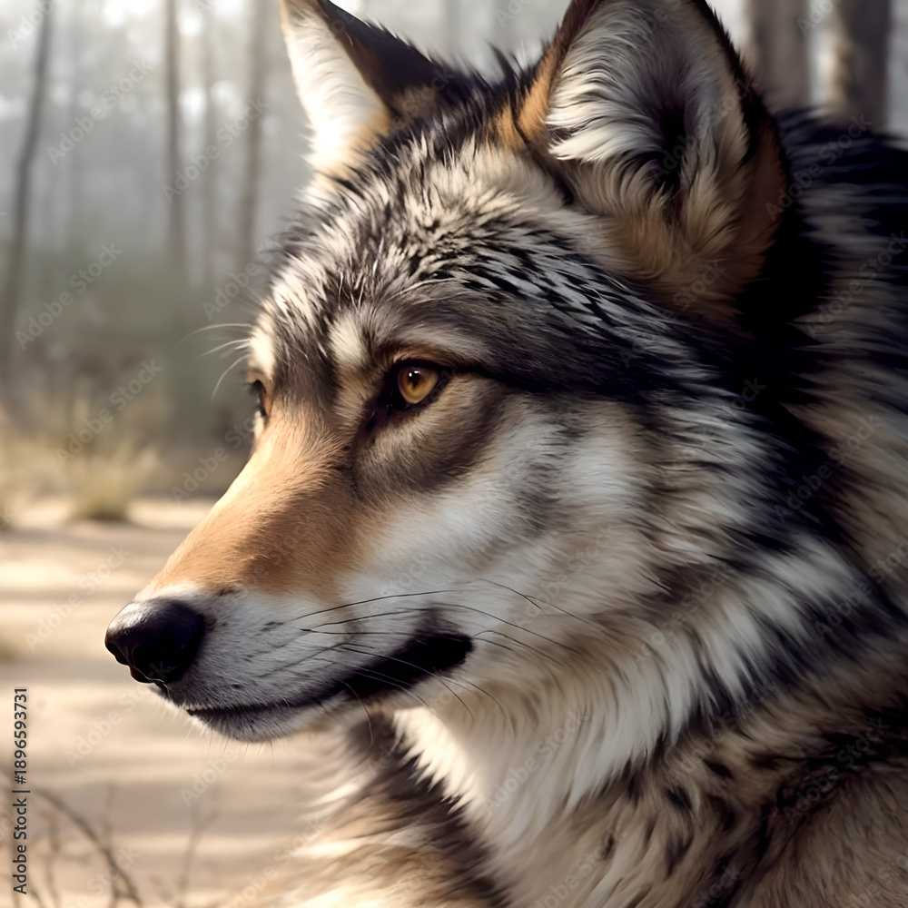 Fototapeta premium gray wolf