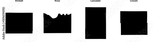 Kimball, Knox, Lancaster, Lincoln outline maps