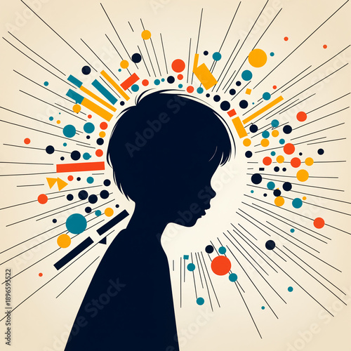 child profile silhouette su...