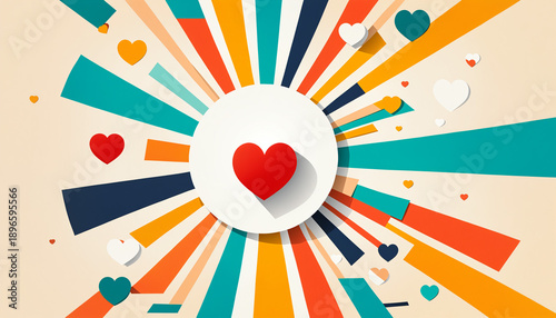colorful heart symbol with ...