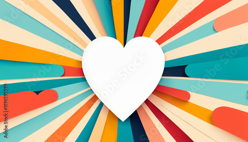large white heart symbol si...