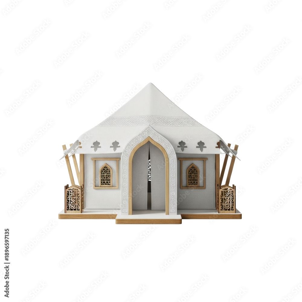 Naklejka premium Ramadan tent with arched doorway