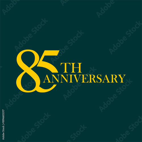 anniversary logo design, commemorative design, gold, elegant, decoration, happy, element, business, celebrating, vector, greeting, template, birthday, congratulation, symbol, year