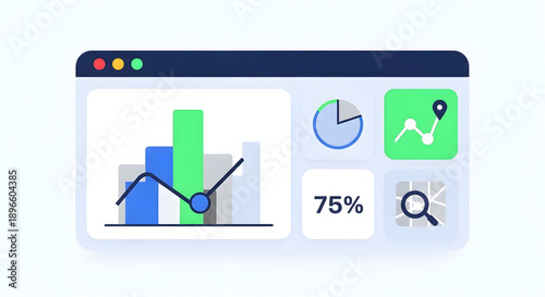 Data Analysis and Statistics on Computer Screen.