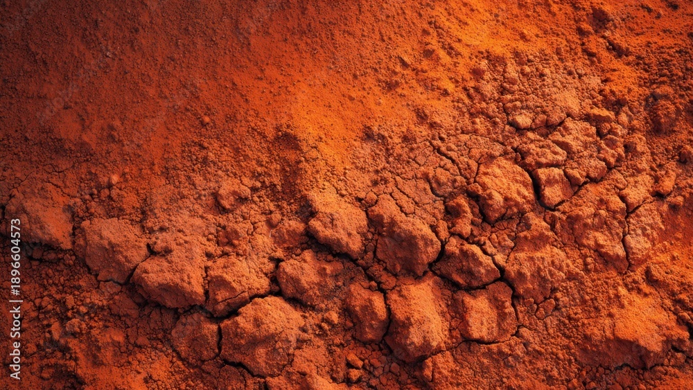 Fototapeta premium Cracked Red Earth Texture