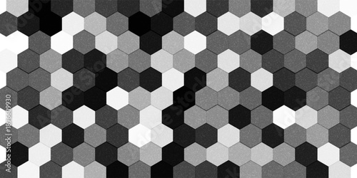 Abstract background with white and grey color. Hexagonal shape in back spread. business template and banner.